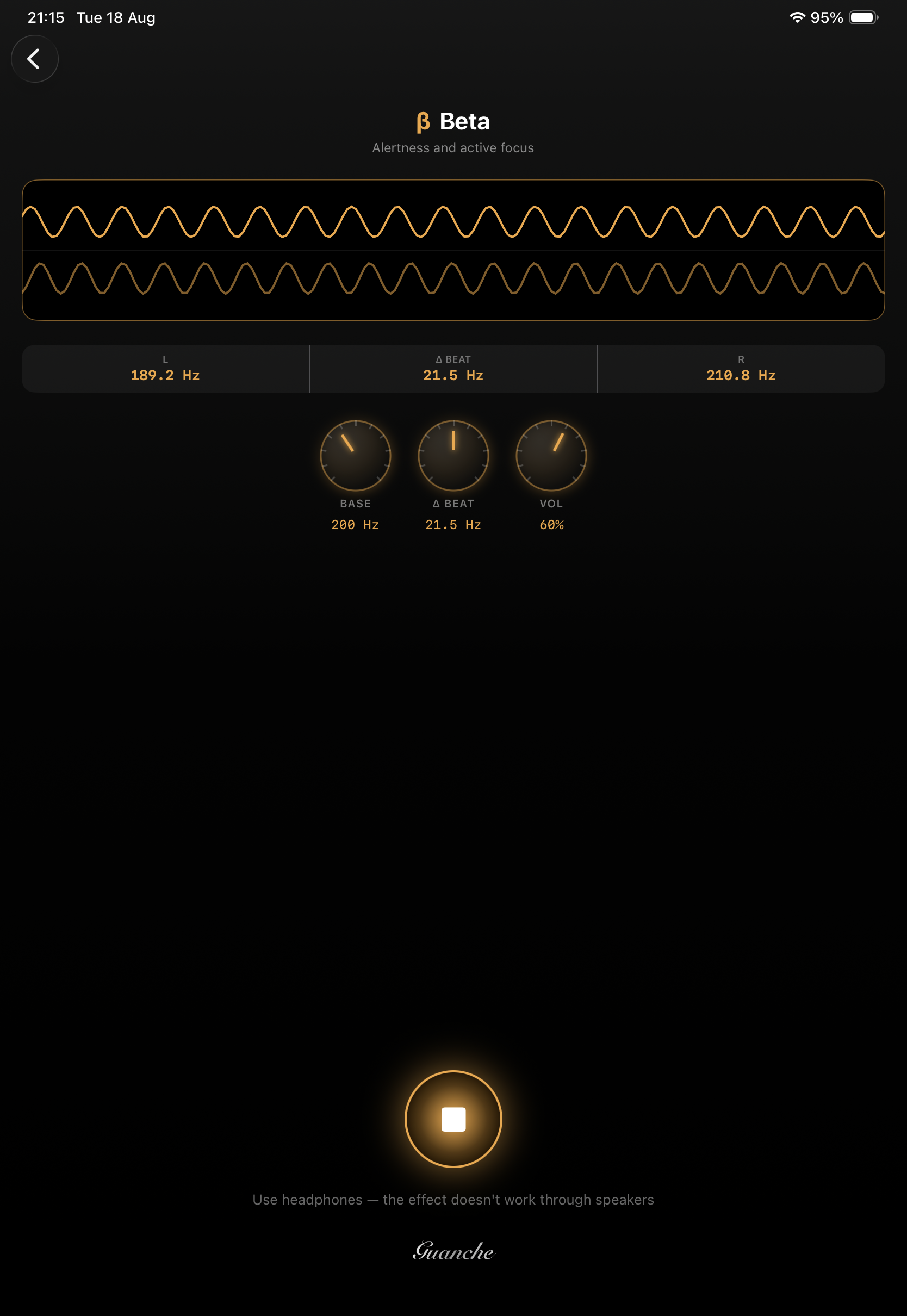 PureWaves funcionando en un iPad